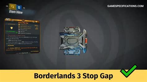 borderlands 3 stop gap lv 1 save file|stop gap borderlands 3.